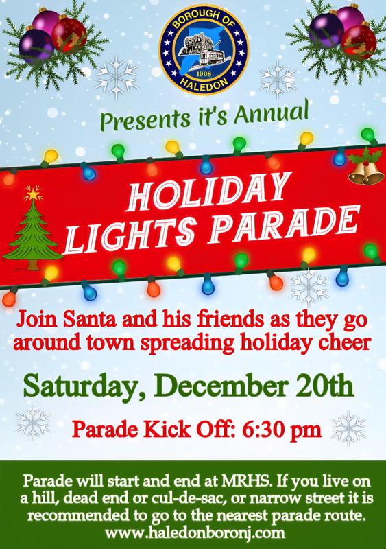 Haledon Holiday Lights Parade