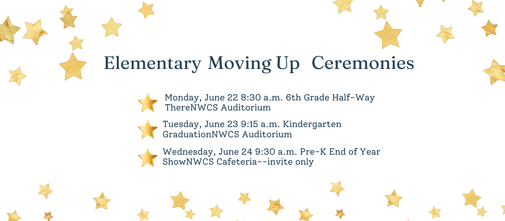 Moving Up Ceremonies