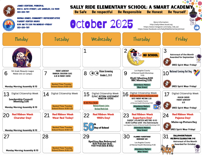 Oct. Calendar