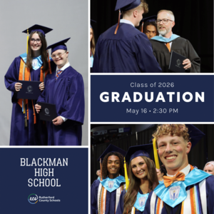 Blackman High 2025 graduates in caps and gowns