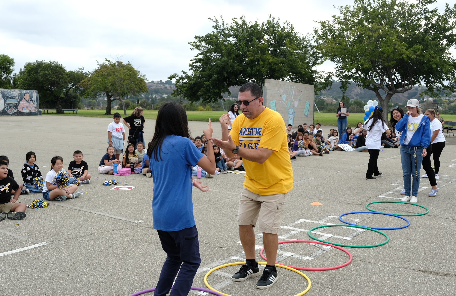 Pomona High School visits Armstrong PBIS Kick off