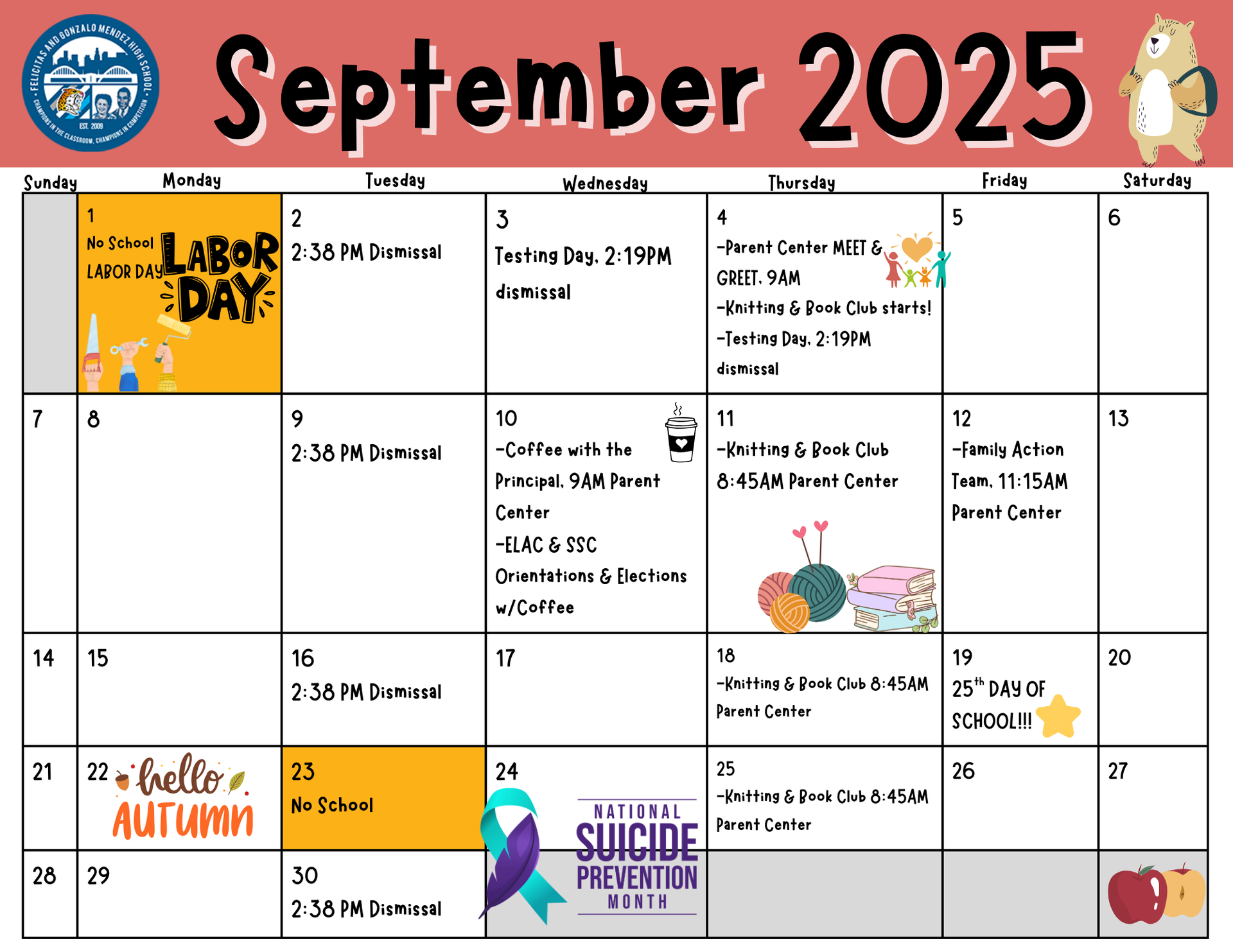 Sept 2025 calendar