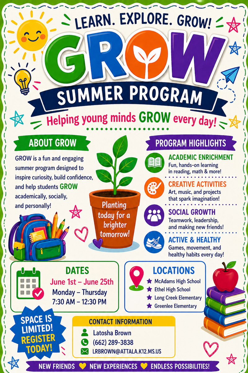 The GROW Summer Program offers students a fun and engaging opportunity to learn, explore, and build skills June 1–25.