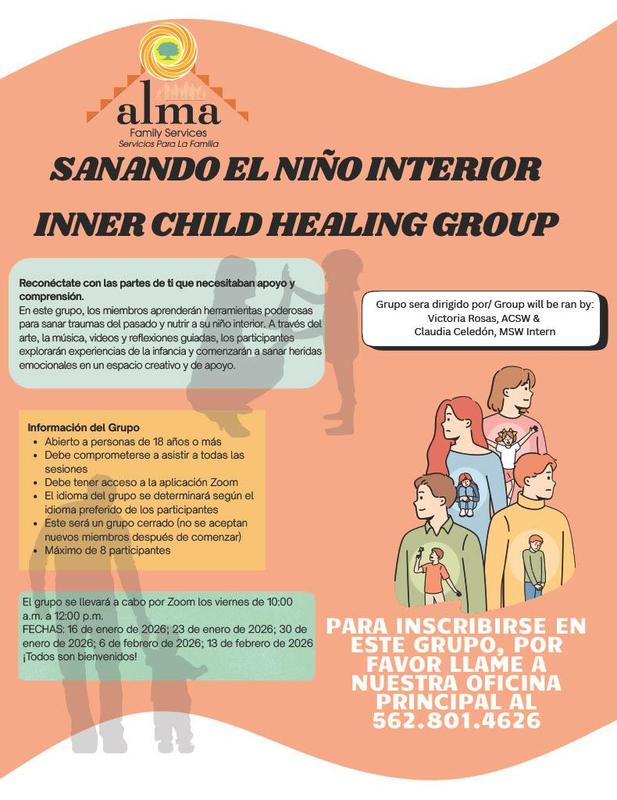 Inner Child Healing Group Flyer Spanish
