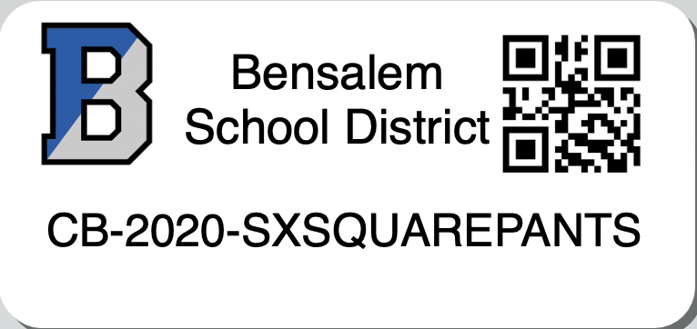 Chromebook Label Sample
