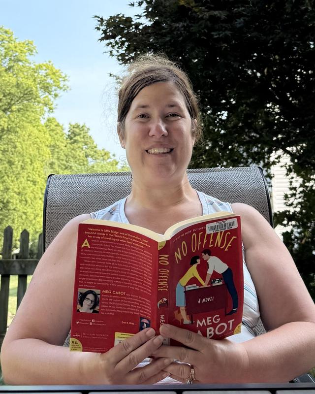 Mrs. Washko enjoying a few chapters!