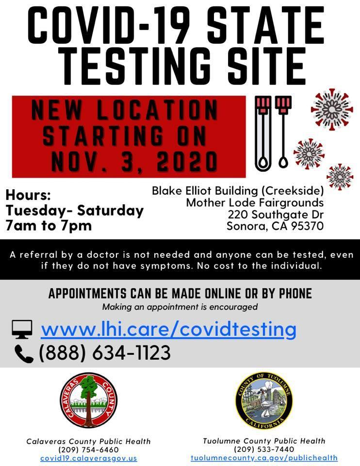 testing COVID info
