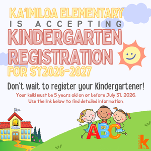Kindergarten registration is now open!