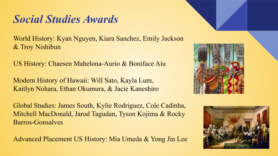 Social Studies Awards
