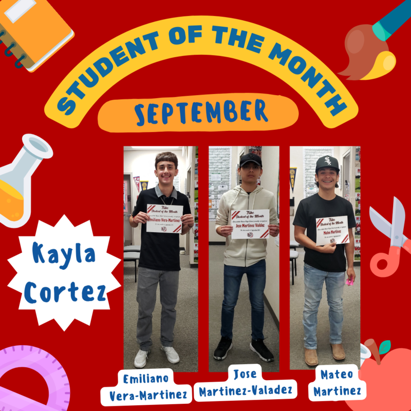 September Students of the Month