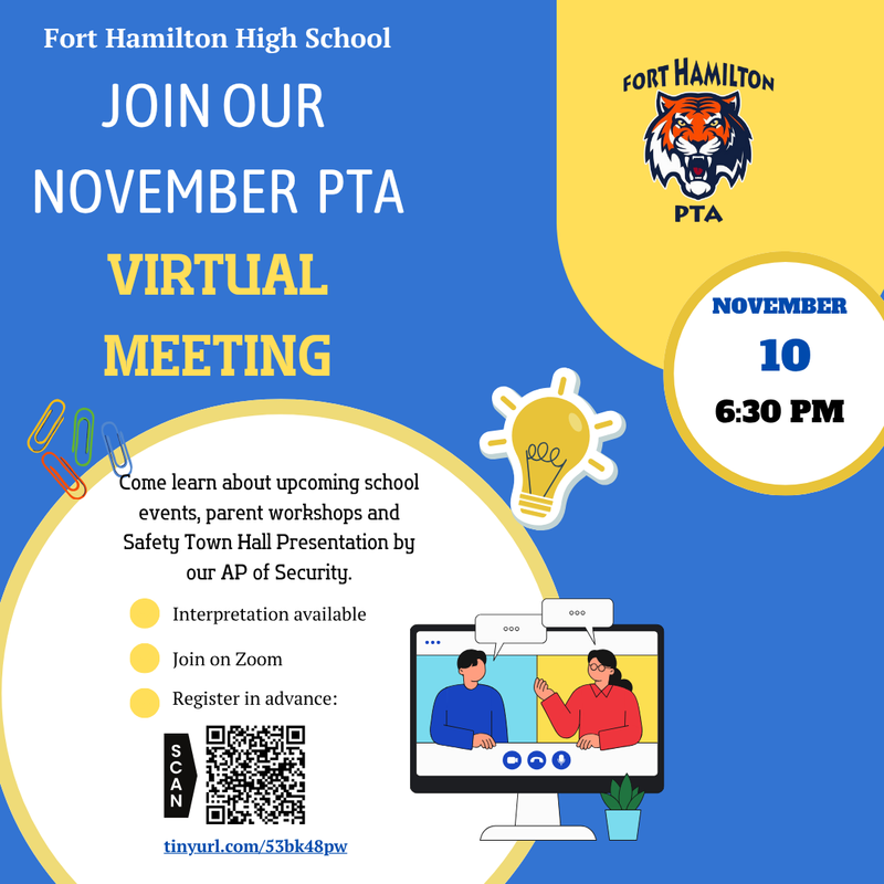 November Virtual PTA Meeting Tonight