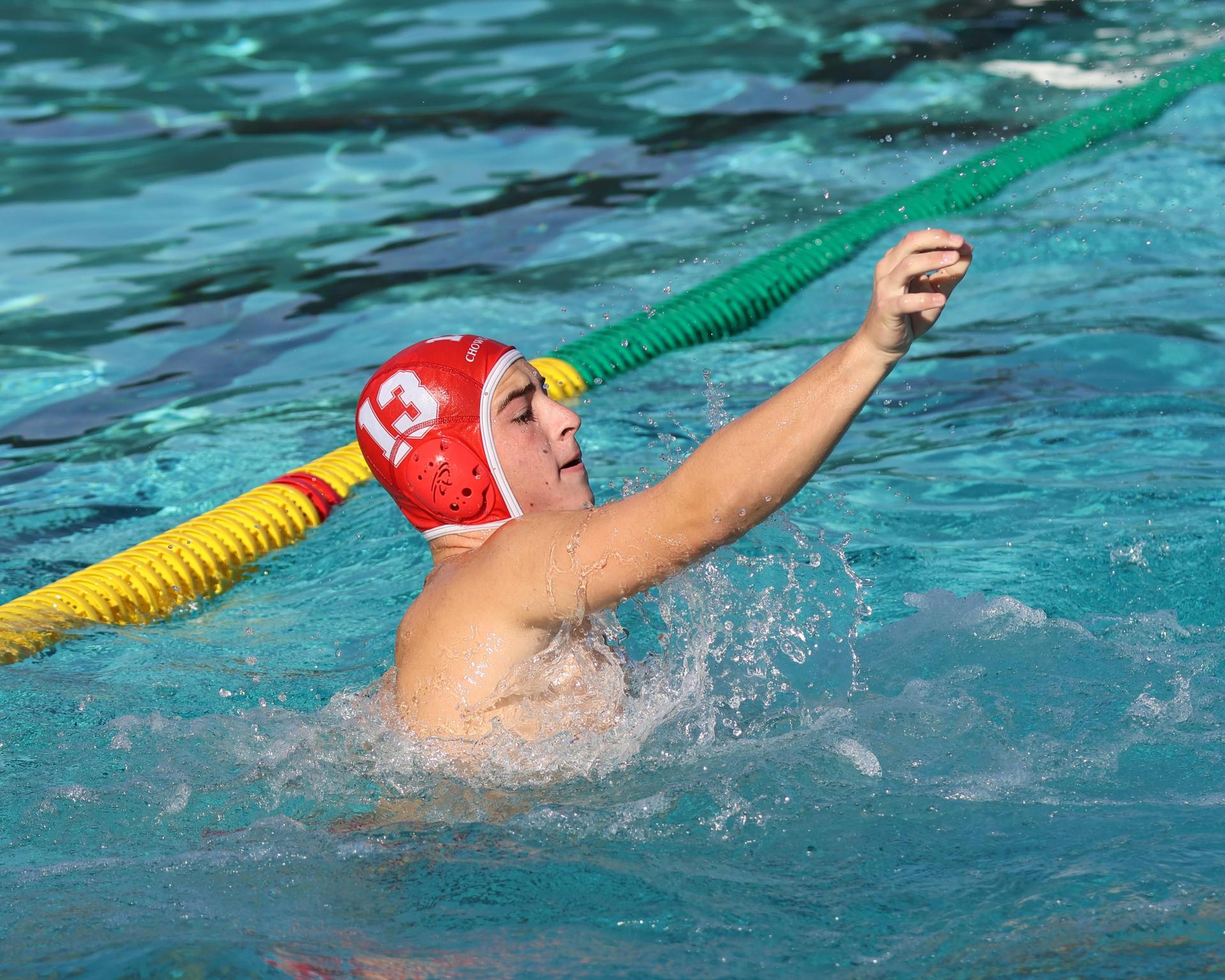 Boys playing water polo against Yosemite