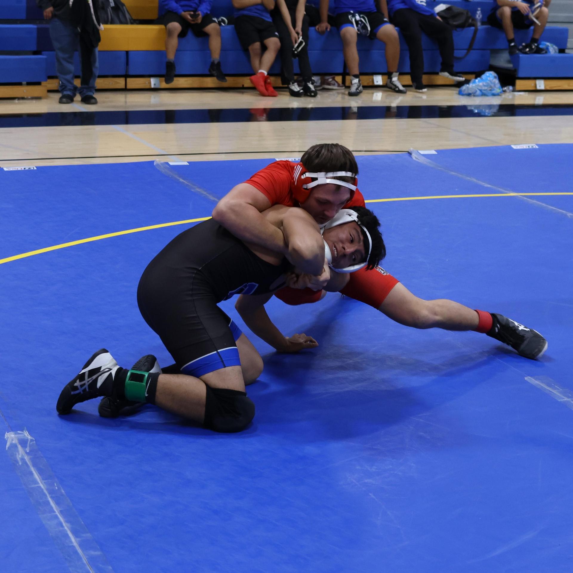 wrestlers in action at parlier