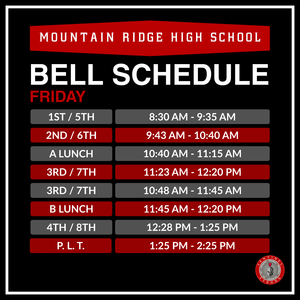 Fri Bell Schedule for MRHS