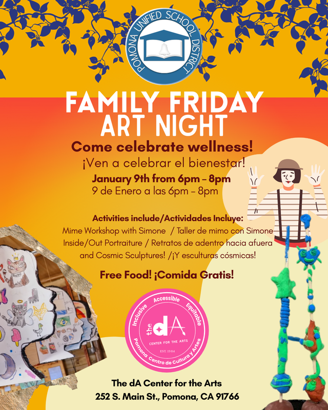 dA Center Family Friday Art Night on January 9, 2026