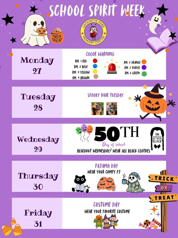School Spirit Week/Semana del Orgullo Escolar