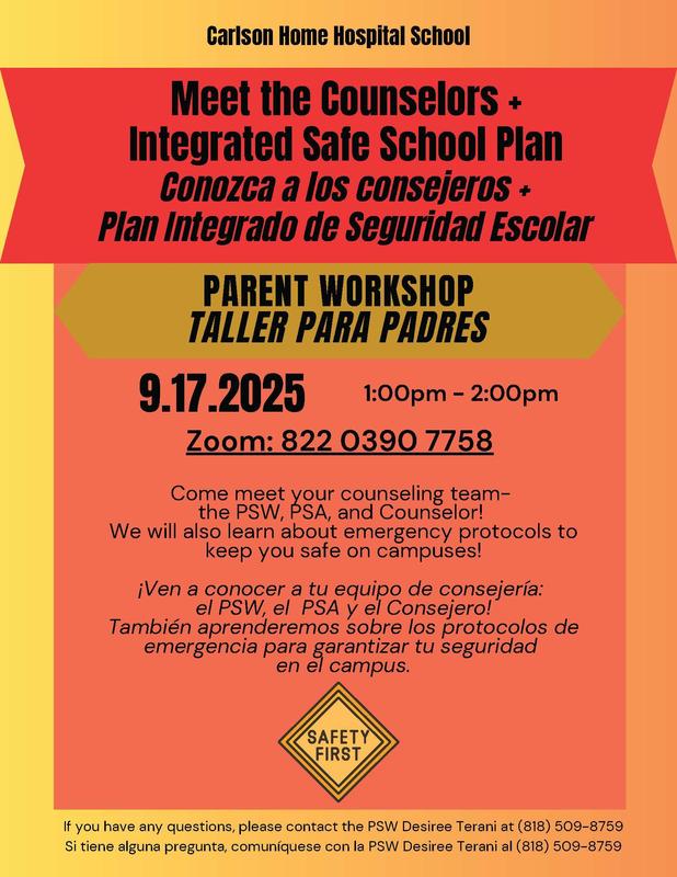 English and Spanish flyer