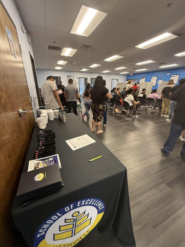 Families received information about the school and completed parent interest forms.