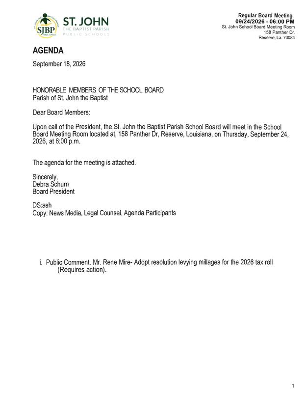 Regular Board Meeting 9.24.26