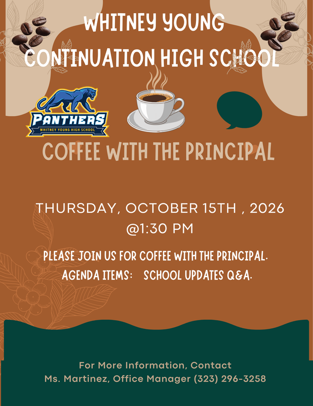 Coffee With The Principal 10/15/26