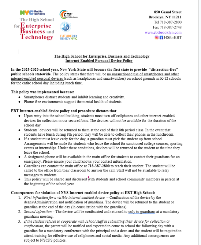 📱Cellphone Policy 2025-2026
