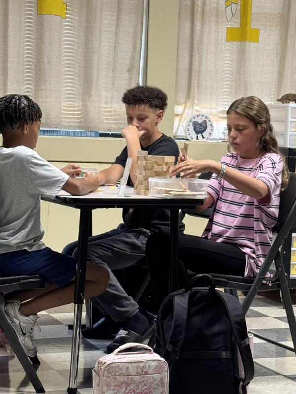 STEM games during homeroom