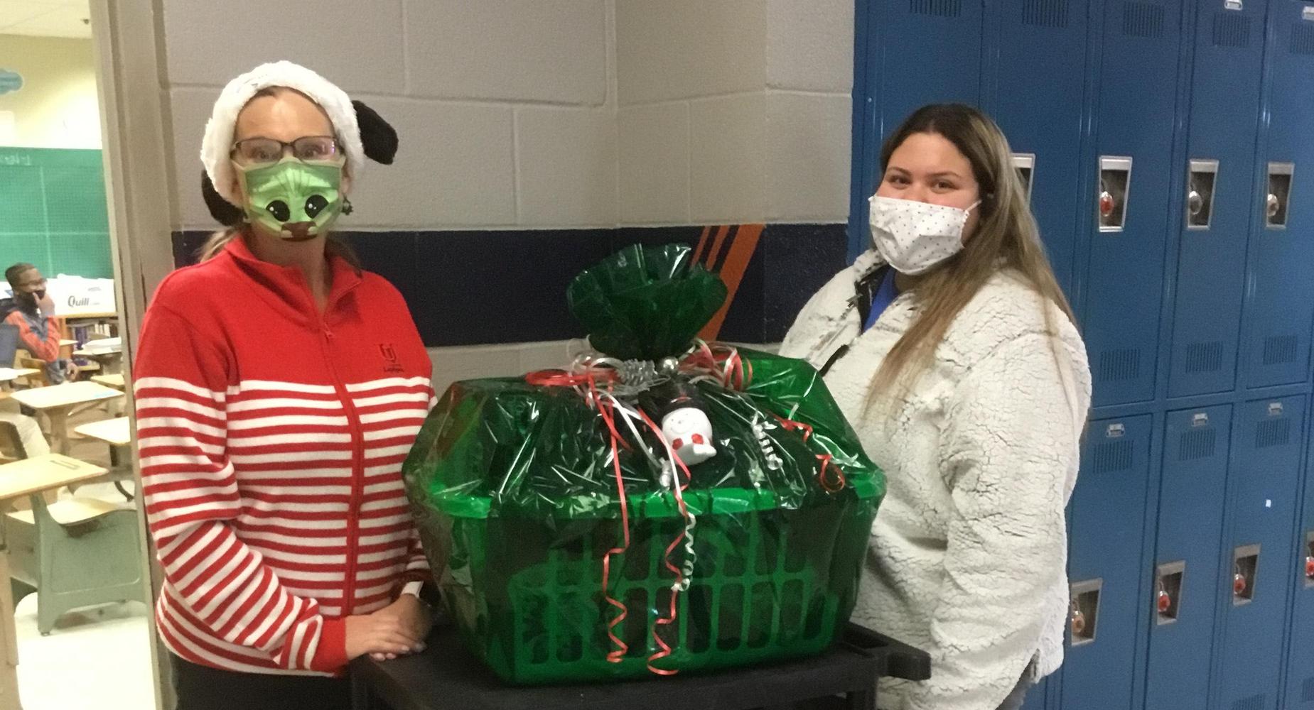 FCCLA Christmas Basket Winner, Mrs. J. Laberteaux from Mai Davis.
