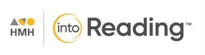 HMH Into Reading logo with geometric shapes and text.