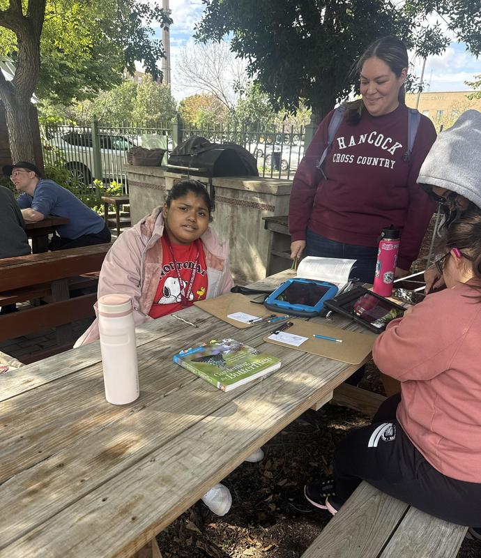 Hancock College Prep Cluster Students' field trip to El Paseo Community Garden