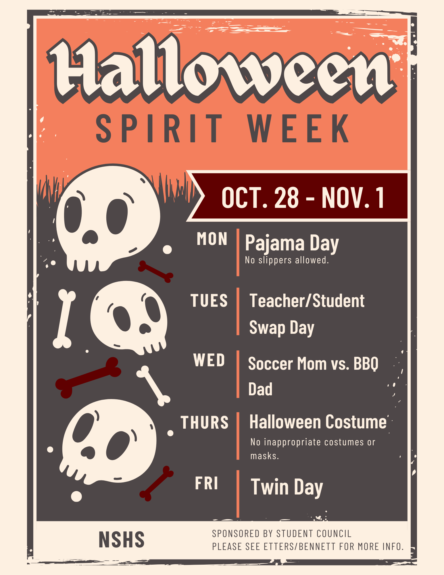 Halloween Spirit Week Six High School