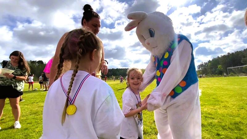 West Lauderdale Elementary Kindergartners Greeting the Easter Bunny