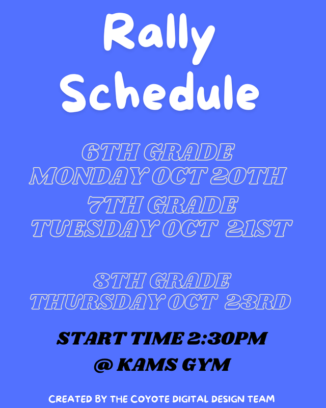 Schedule for Recognition Rallies