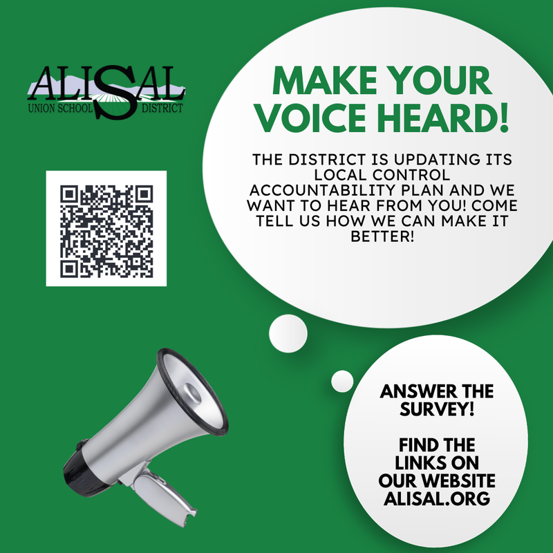 Graphic encouraging parents to complete LCAP survey