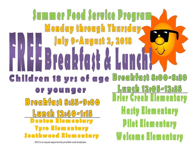 2018 Summer Food Service Program