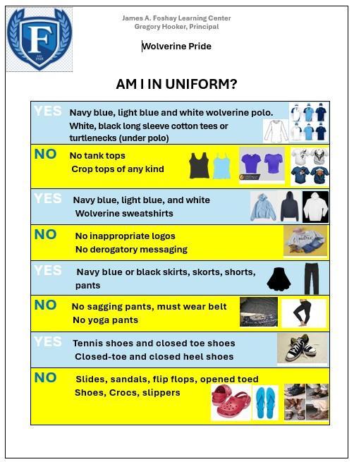 Wolverine Pride Dress Code 2025-2026