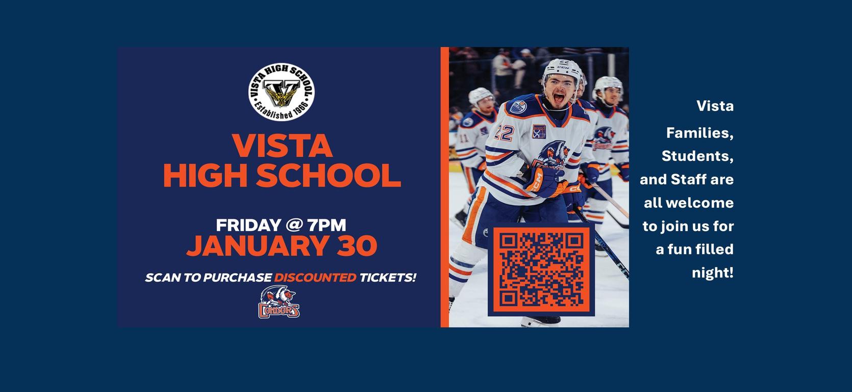 Promotional poster for a hockey event featuring players and event details.