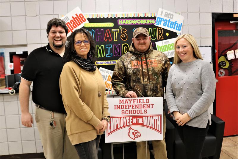 December 2019 Employees of the Month from left to right: Niaz Khadem, Brittney Clere, Brandon Shaw, and Sarah Dunn.