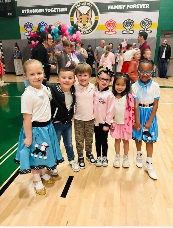 Children at a school dance.