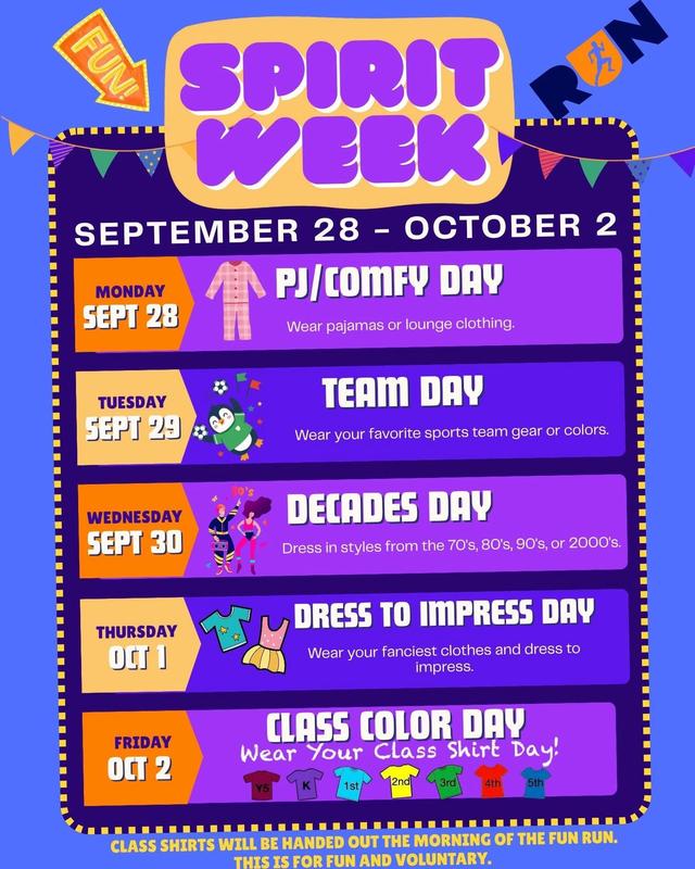 Fun Run Spirit Week