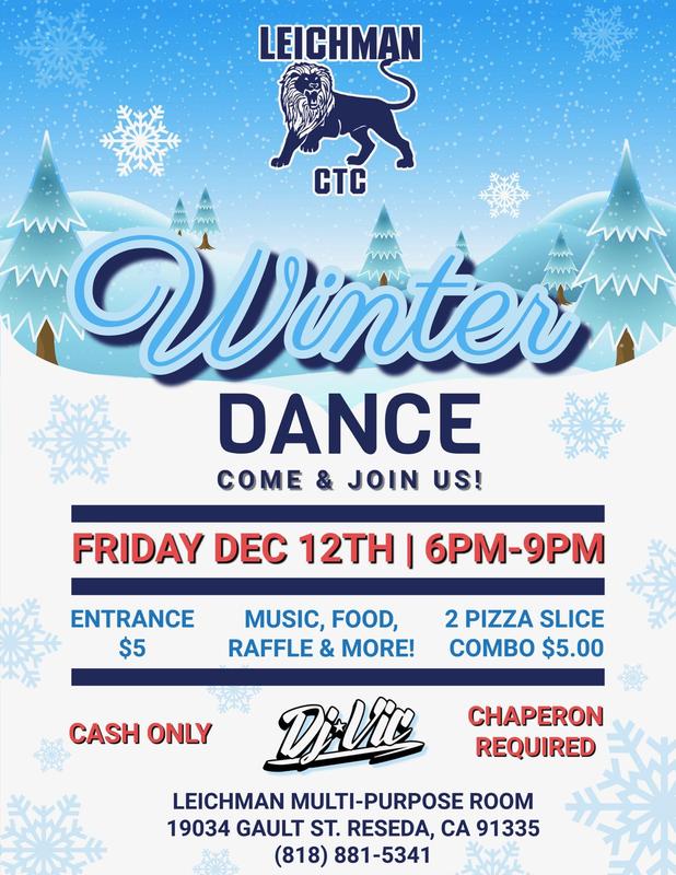Leichman Winter Dance Dec 12th 6 pm to 9 pm