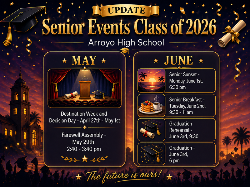 CLASS OF 2026 SENIOR EVENTS