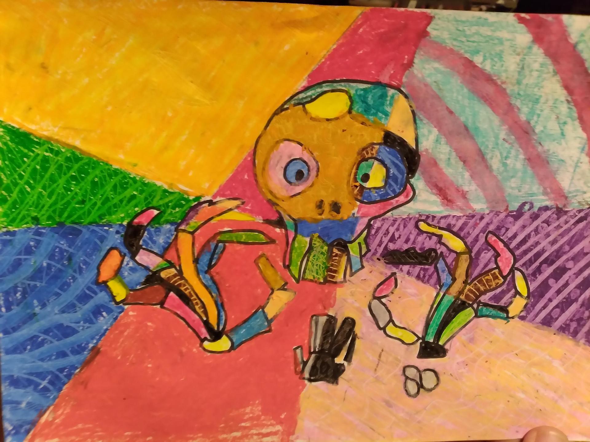 colorful skull