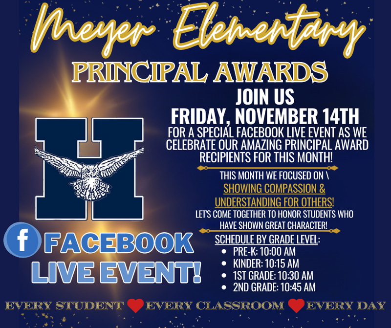 principal Awards- Nov. 14th