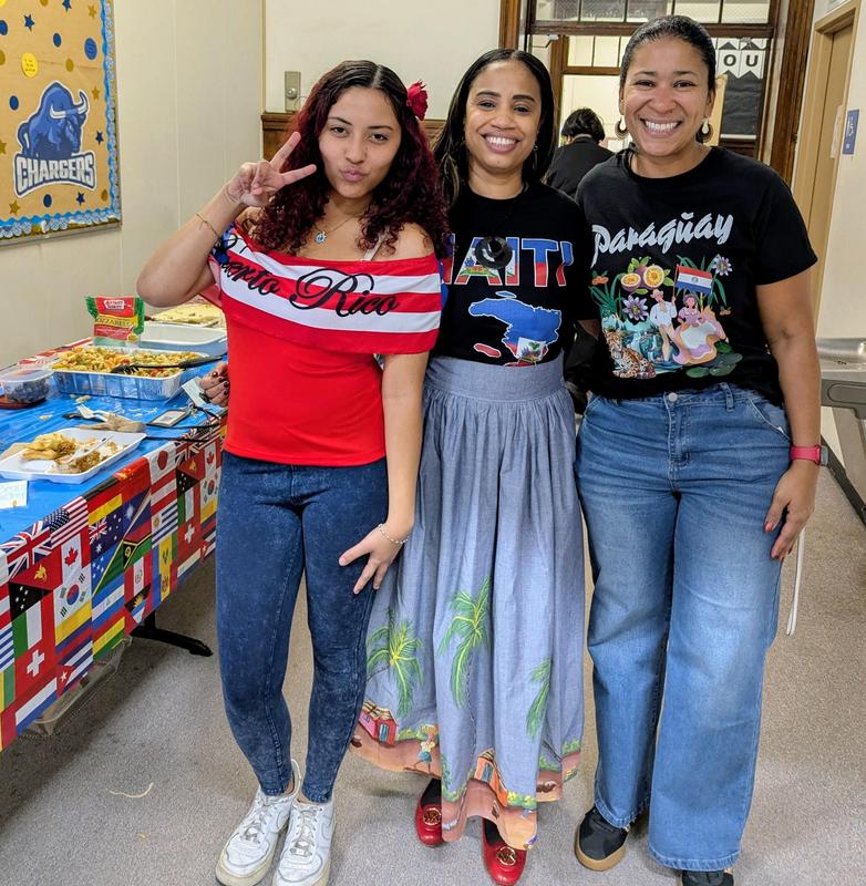 Students and staff celebrating culture day