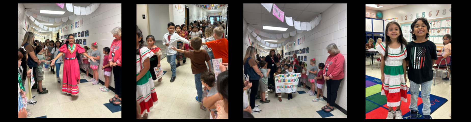 Mayfield Elementary students dressed up to celebrate Hispanic Heritage. The parade was a wonderful sight, with students proudly wearing authentic Hispanic clothing!