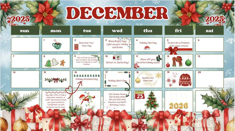 promo graphic - MHS dress-up Dec. 2025