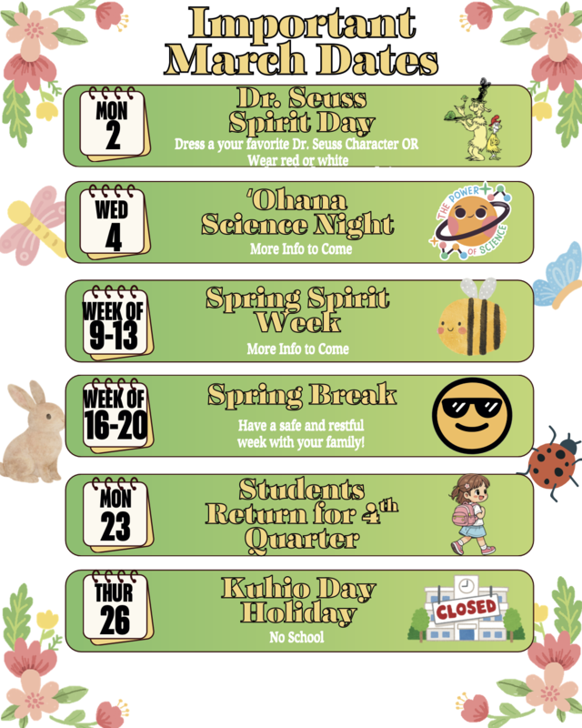 📅 Mark Your Calendars: Important March Dates! Featured Photo