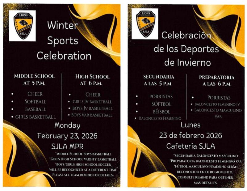 sports celebration flyer information