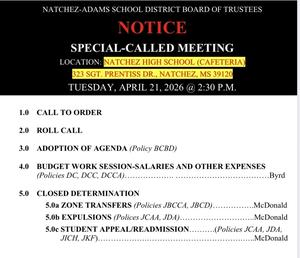 NASD Special Called Board Meeting