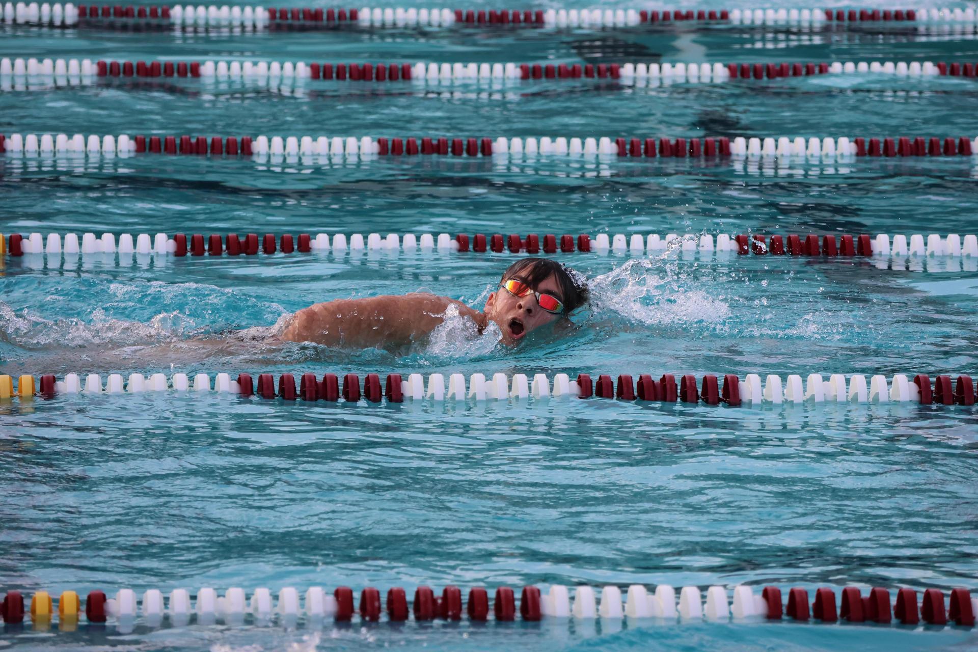 Everett Dunn swimming